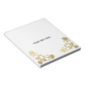 Maak je eigen gouden elegant notitieblok (Schuin)