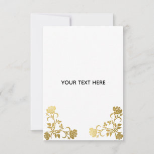 Maak je eigen gouden elegant RSVP kaartje