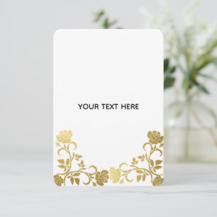 Maak je eigen gouden elegant RSVP kaartje