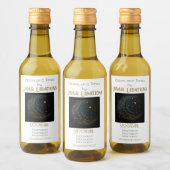 Maak Je Eigen Gouden Filigraan Maan Hemels Hemelli Wijn Etiket (Flessen)