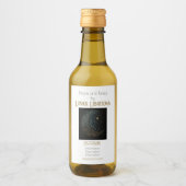 Maak Je Eigen Gouden Filigraan Maan Hemels Hemelli Wijn Etiket (Voorkant)