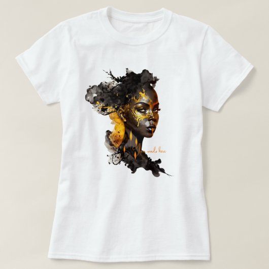 Maak Je Eigen Gouden Godin T-shirt (Design voorkant)