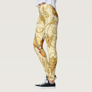 Maak Je Eigen Gouden Instrumenten Collage Bloemstu Leggings
