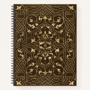 Maak je eigen gouden Keltische knoopwerk bruin Notitieboek