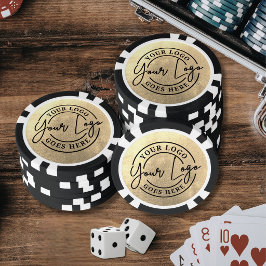Maak je eigen gouden logo poker chips