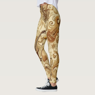Maak je eigen gouden orkest bloemencollage leggings