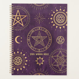 Maak Je Eigen Gouden Pentacles Maan Paars Planner