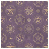 Maak Je Eigen Gouden Pentacles Maan Paars Stof (Close Up)