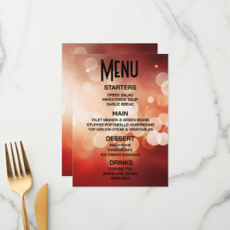 Maak je eigen gouden rode bokeh menu
