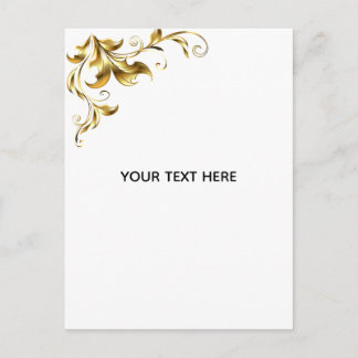 Maak je eigen gouden witte elegant briefkaart