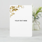 Maak je eigen gouden witte elegant kaart (Staand voorkant)