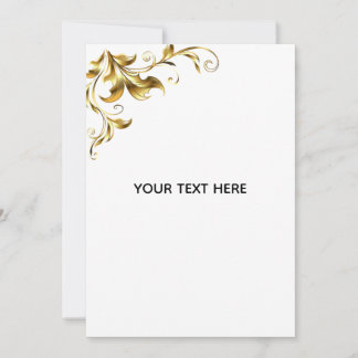 Maak je eigen gouden witte elegant kaart