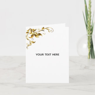 Maak je eigen gouden witte elegante kaart