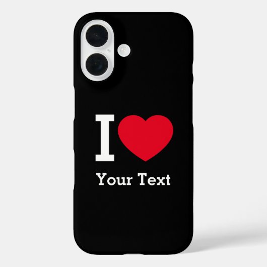 Maak je eigen grappige Ik hou van  Case-Mate iPhone Case (Achterkant)