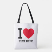 Maak je eigen grappige Ik hou van Tote Bag (Achterkant)