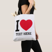 Maak je eigen grappige Ik hou van Tote Bag (Dichtbij)