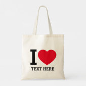 Maak je eigen grappige Ik hou van Tote Bag (Achterkant)