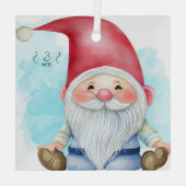 Maak je eigen grappige Kerstgnoom Glas Ornament (Achterkant)