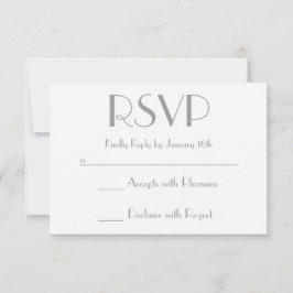 Maak je eigen grijze en witte RSVP Kaartje