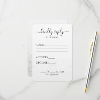 Maak Je Eigen Grijze Textuur Calligrafie RSVP Kaartje
