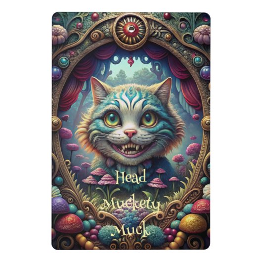 Maak je eigen grillige Cheshire Kat Mini Klembord (Achterkant)