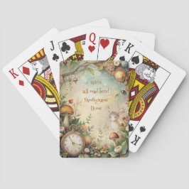 Maak je eigen grillige konijnen tuin pokerkaarten