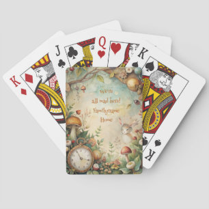Maak je eigen grillige konijnen tuin pokerkaarten