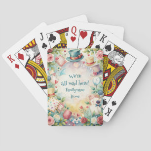 Maak je eigen grillige theepartij woestenij pokerkaarten