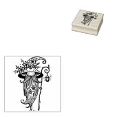 Maak je eigen grillige tovenaar kabouter rubberstempel (Gestempeld)