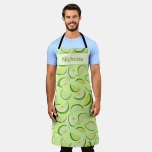 Maak je eigen Groene Appel Schijf Patroon Aangepas Schort