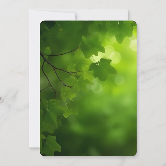 Maak Je Eigen Groene Bladeren Kaart (Achterkant)