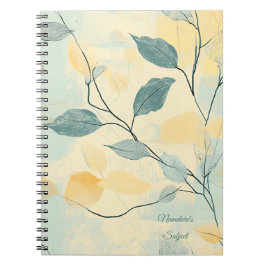 Maak Je Eigen Groene En Gele Bloemrijke Minimalist Notitieboek