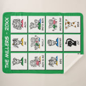 Maak je eigen groene Instant Photo Family Collage Sherpa Deken (Voorkant (horizontaal))