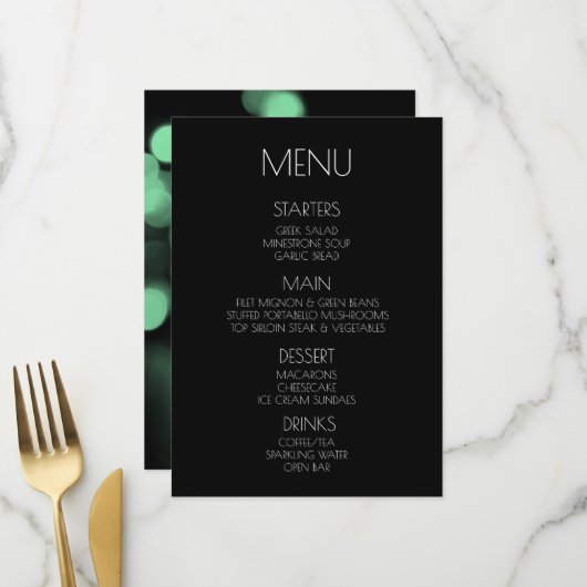 Maak je eigen - Groene Lichten Menu (Voorkant / Achterkant in situ)