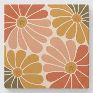 Maak Je Eigen Groovy Retro Gerbera Daisy Bloemenst Stenen Onderzetter