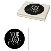 Maak je eigen grote bedrijfslogo op maat rubberstempel (Gestempeld)