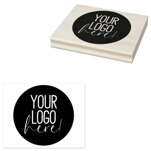 Maak je eigen grote bedrijfslogo op maat rubberstempel (Gestempeld)