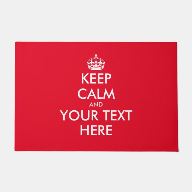 Maak je eigen grote grappenmaakje kalm met rode de deurmat (Voorkant)