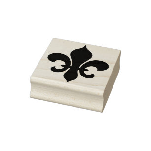 Maak je eigen grote, weelderige Fleur de Lis Rubberstempel