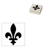 Maak je eigen halfbladige Fleur de Lis Rubberstempel (Gestempeld)