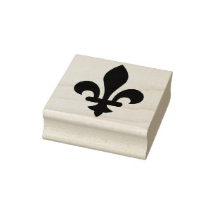 Maak je eigen halfbladige Fleur de Lis Rubberstempel