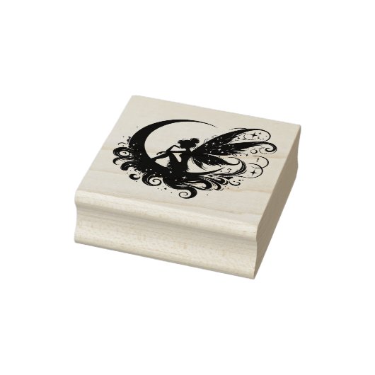 Maak Je Eigen Halve Maan Fee Silhouet Rubberstempel (Stempel)