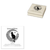 Maak Je Eigen Halve Maan Zwarte Kat Wingerd Rubberstempel (Gestempeld)