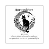 Maak Je Eigen Halve Maan Zwarte Kat Wingerd Rubberstempel (Afrduk)