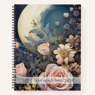 Maak Je Eigen Halvemaan Roze Rozen Tuin Notitieboek