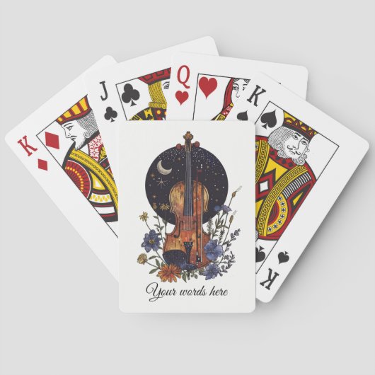 Maak je eigen halvemaanlied op viool pokerkaarten (Achterkant)