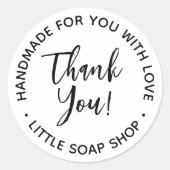 Maak Je Eigen Handgemaakte Bedankje Ronde Sticker (Voorkant)