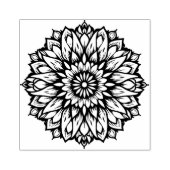 Maak Je Eigen Handgetekende Bloem Mandala Logo Rubberstempel (Afrduk)