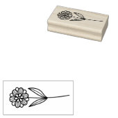 Maak Je Eigen Handgetekende Dubbelbladige Bloem Rubberstempel (Gestempeld)