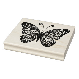 Maak Je Eigen Handgetekende Filigraan Vlinder Rubberstempel